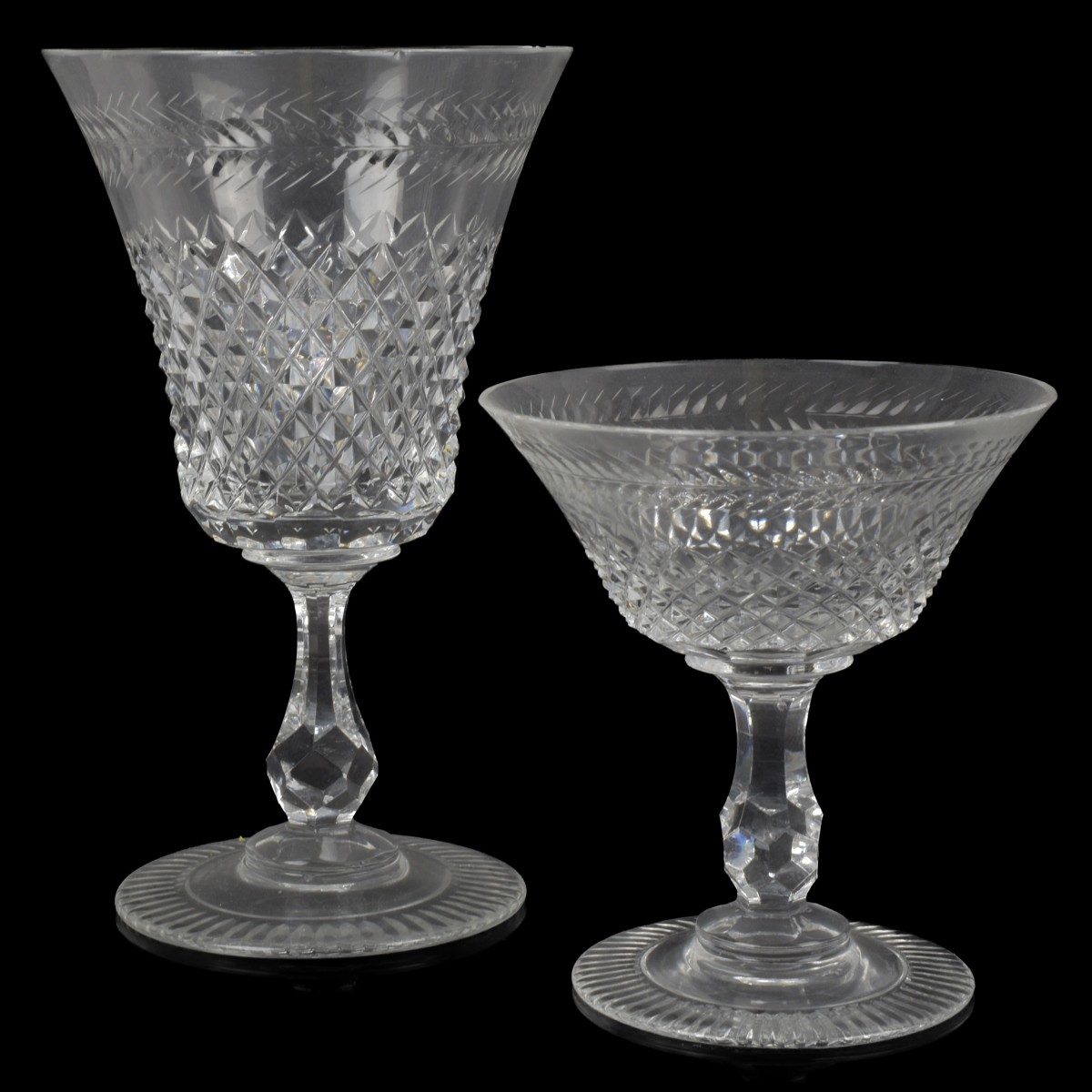 Vintage Crystal Rose Crystal Glassware