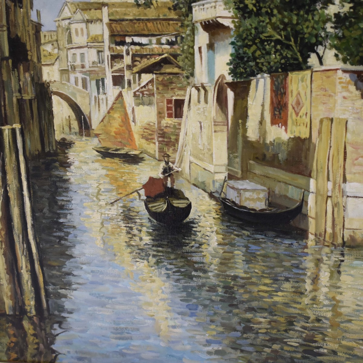 Oil on Canvas Venice Canal