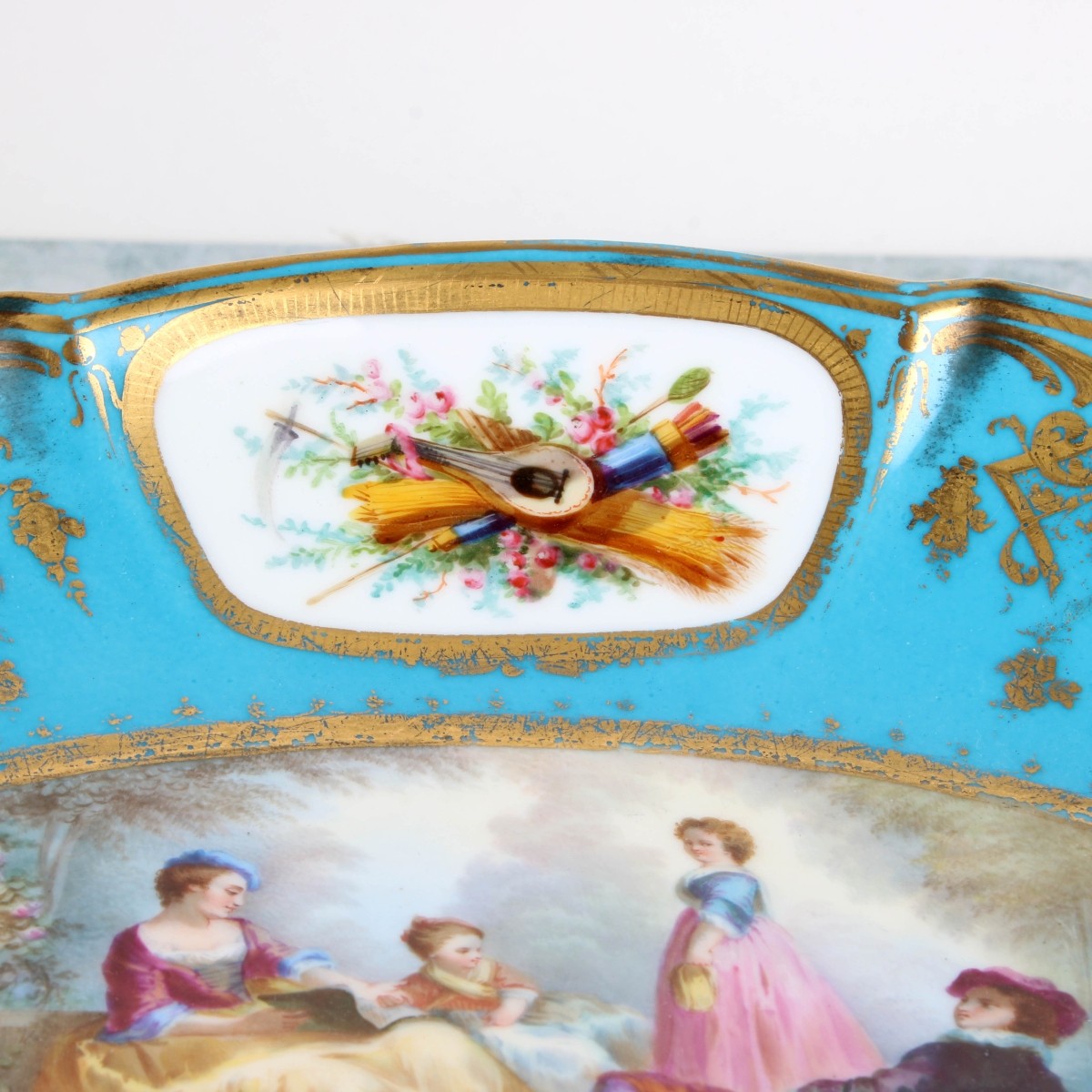 Antique Sevres Gilt Bronze Compote