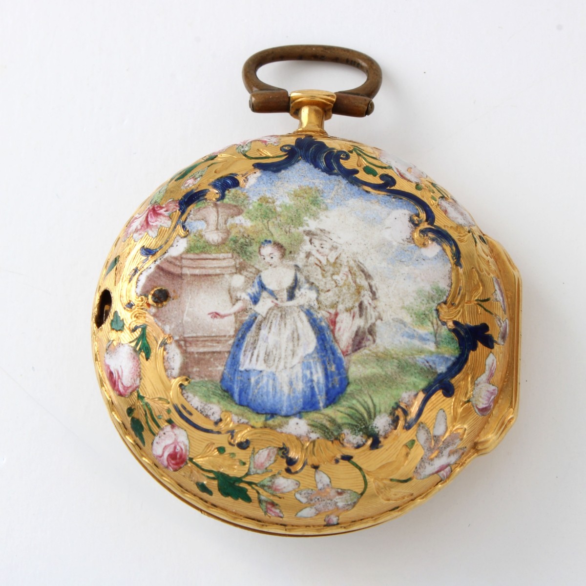 18th C 20K and Enamel Watch