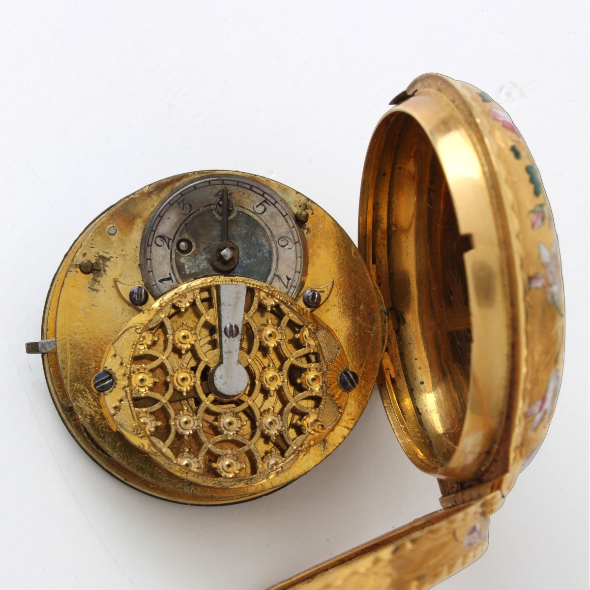 18th C 20K and Enamel Watch