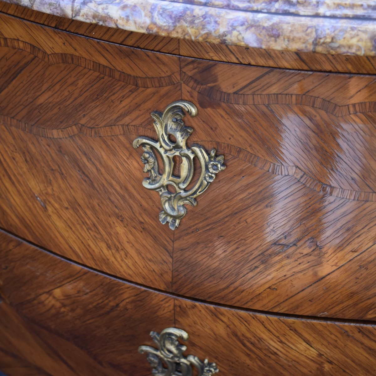 Louis XVI Style Marble Top Commode
