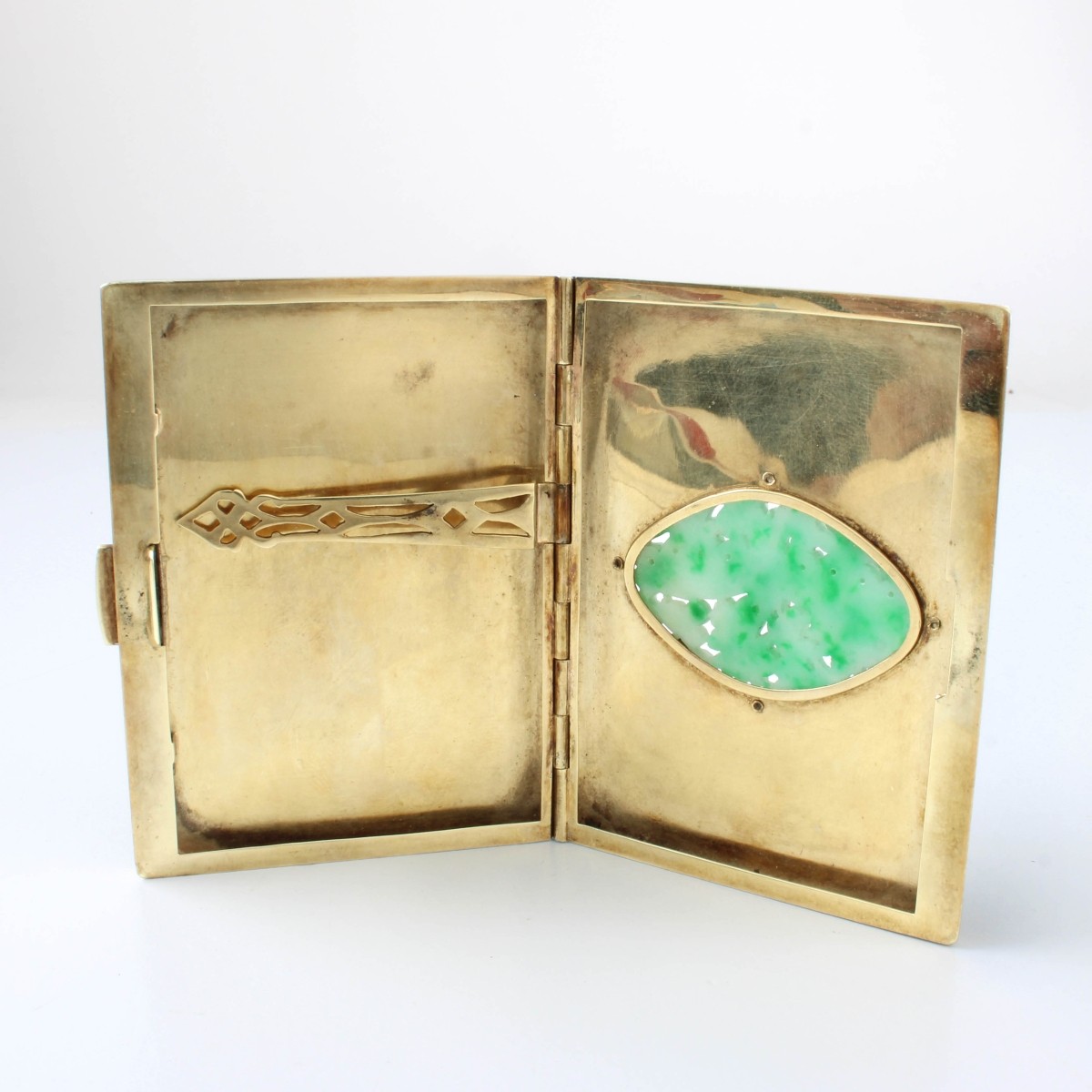Deco Jadeite and 14K Cigarette Case