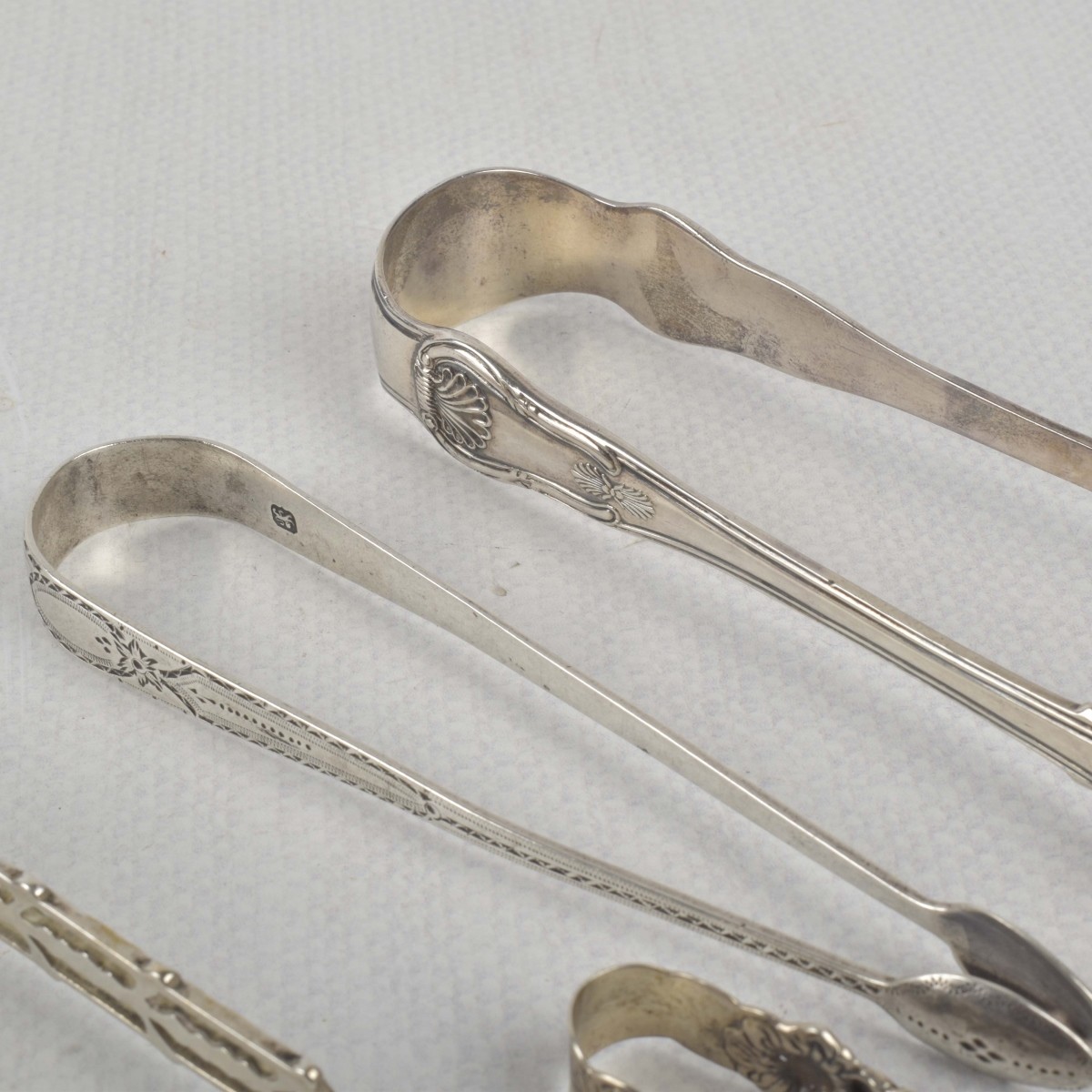 Antique Sterling Silver Tongs