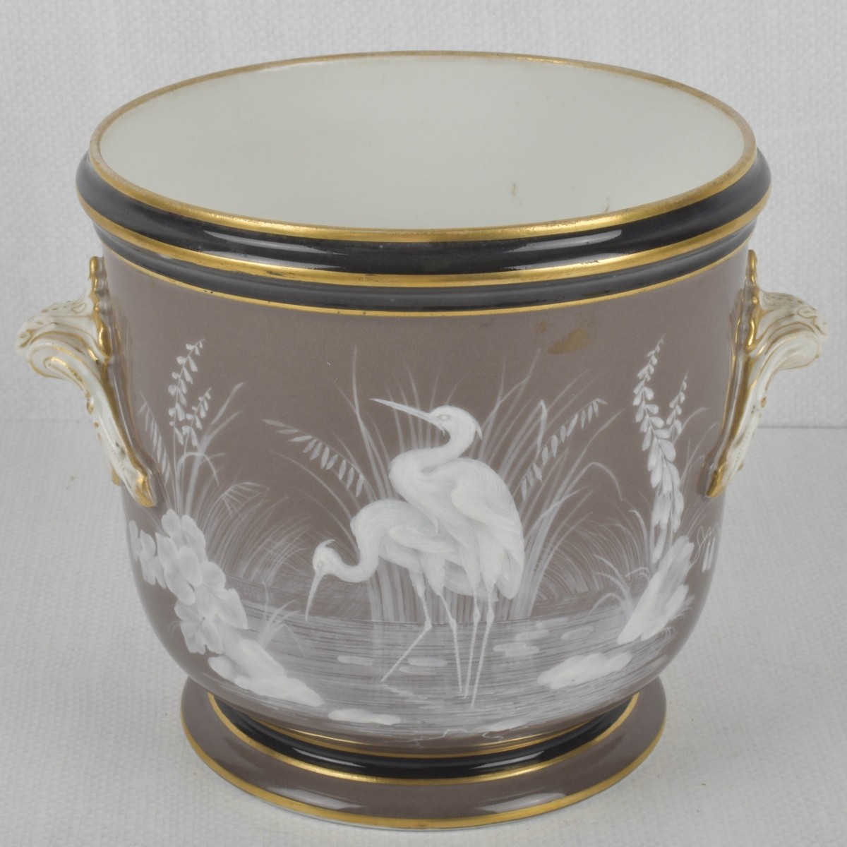 Pate-Sur-Pate Porcelain Cachepot