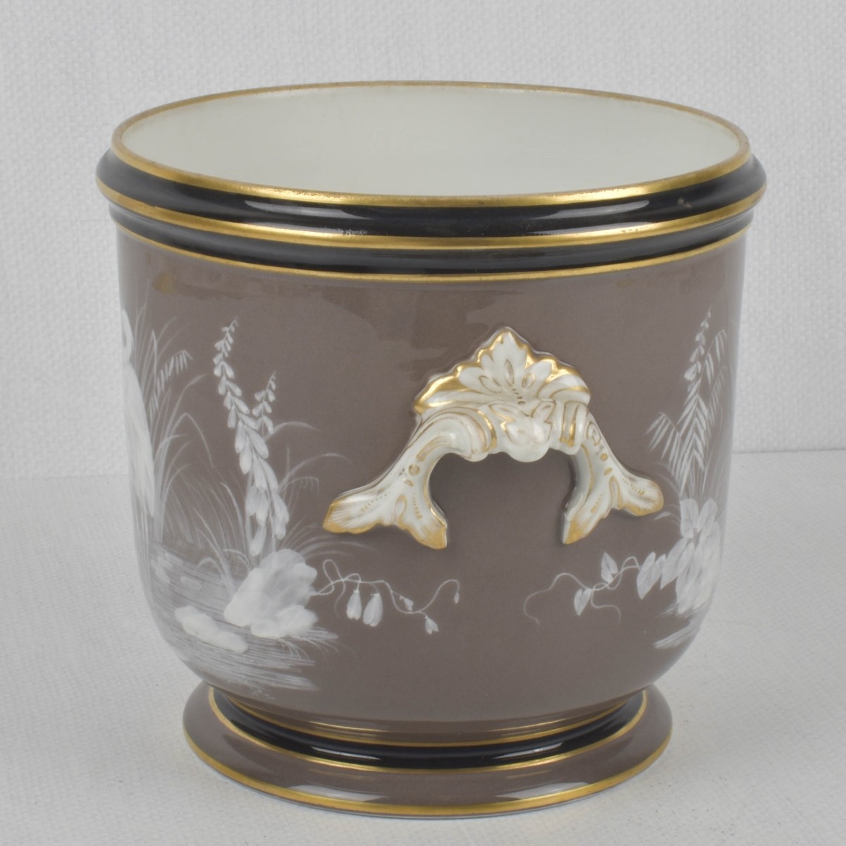 Pate-Sur-Pate Porcelain Cachepot
