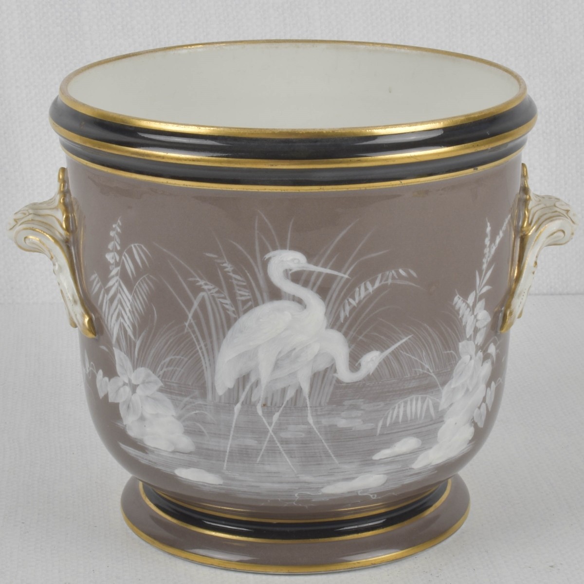 Pate-Sur-Pate Porcelain Cachepot
