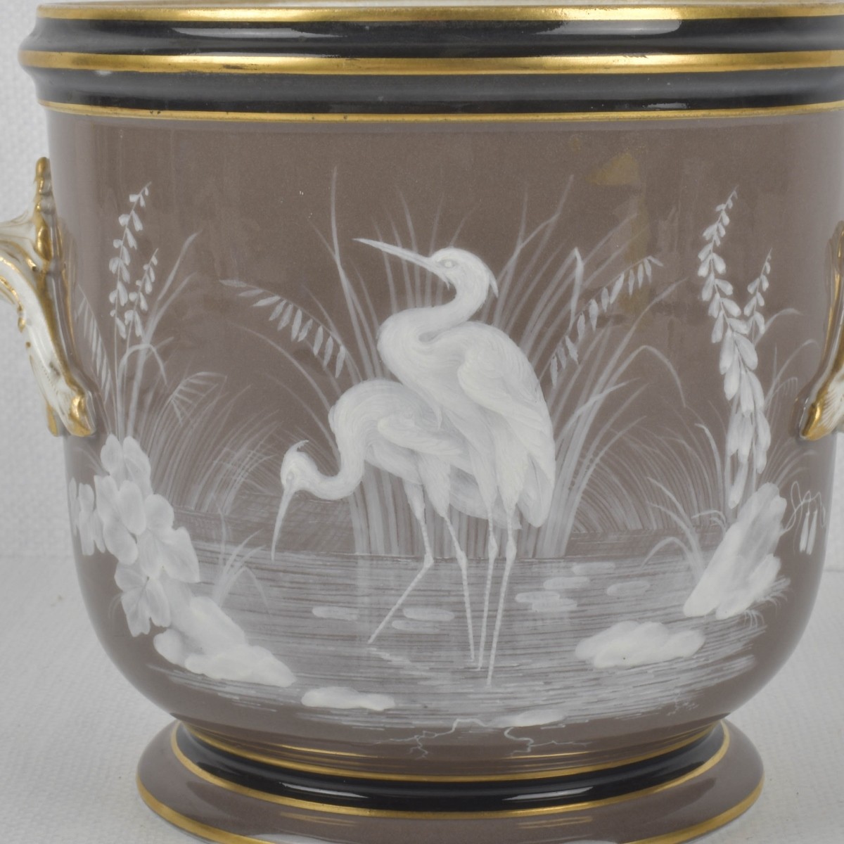 Pate-Sur-Pate Porcelain Cachepot