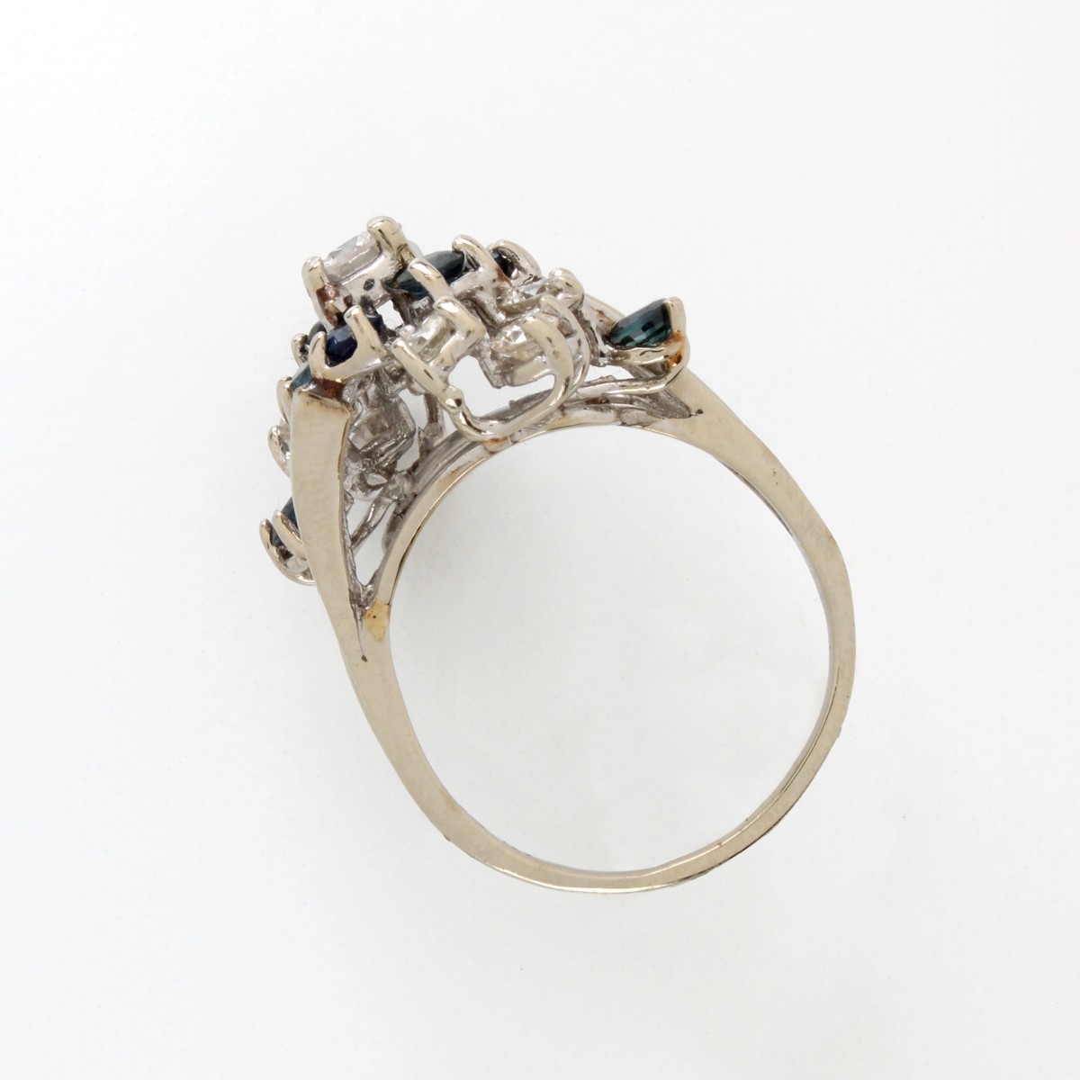 Diamond, Sapphire and 14K Ring