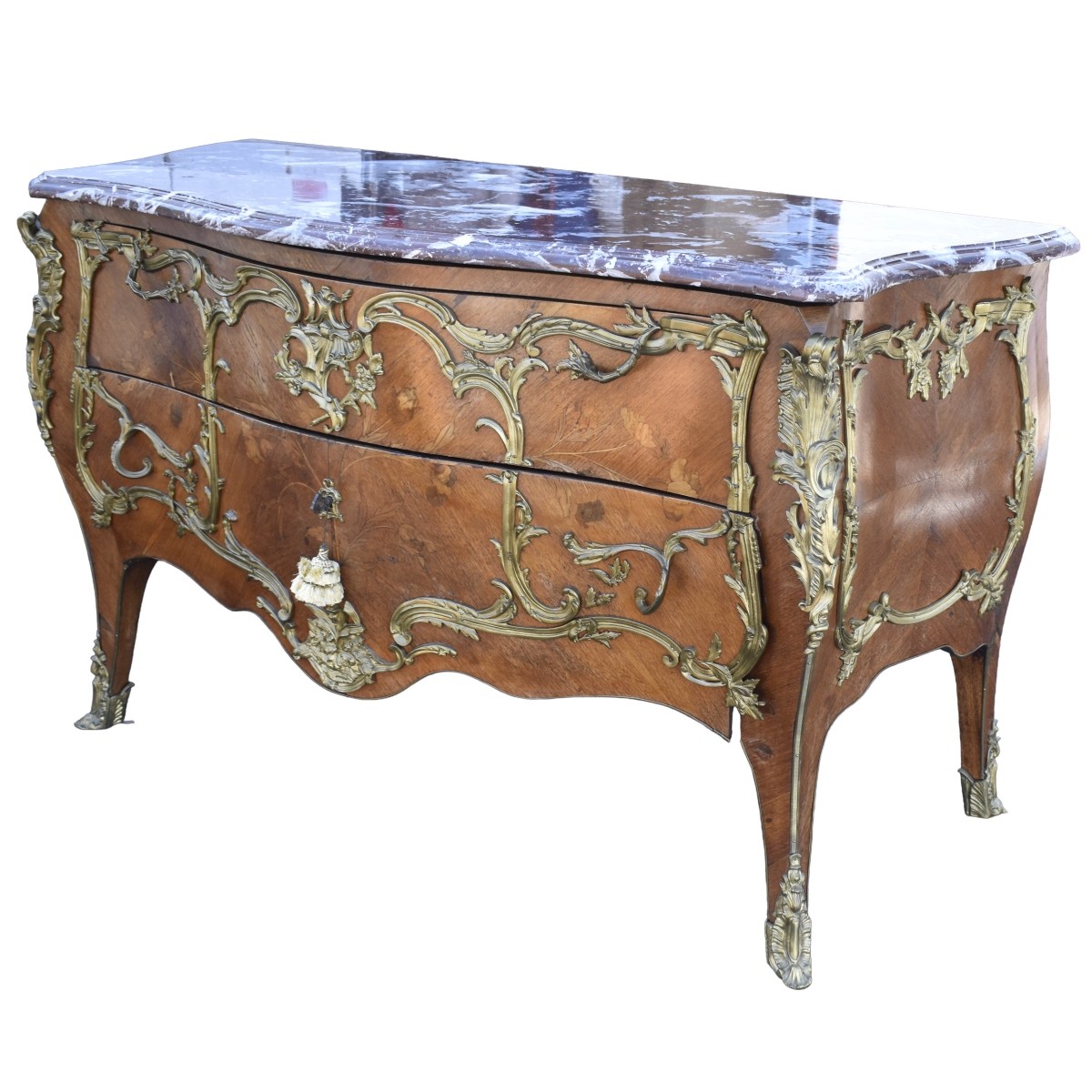 Antique French Marble Top Commode