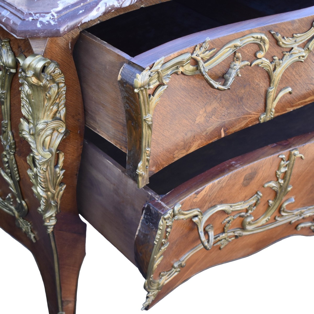 Antique French Marble Top Commode