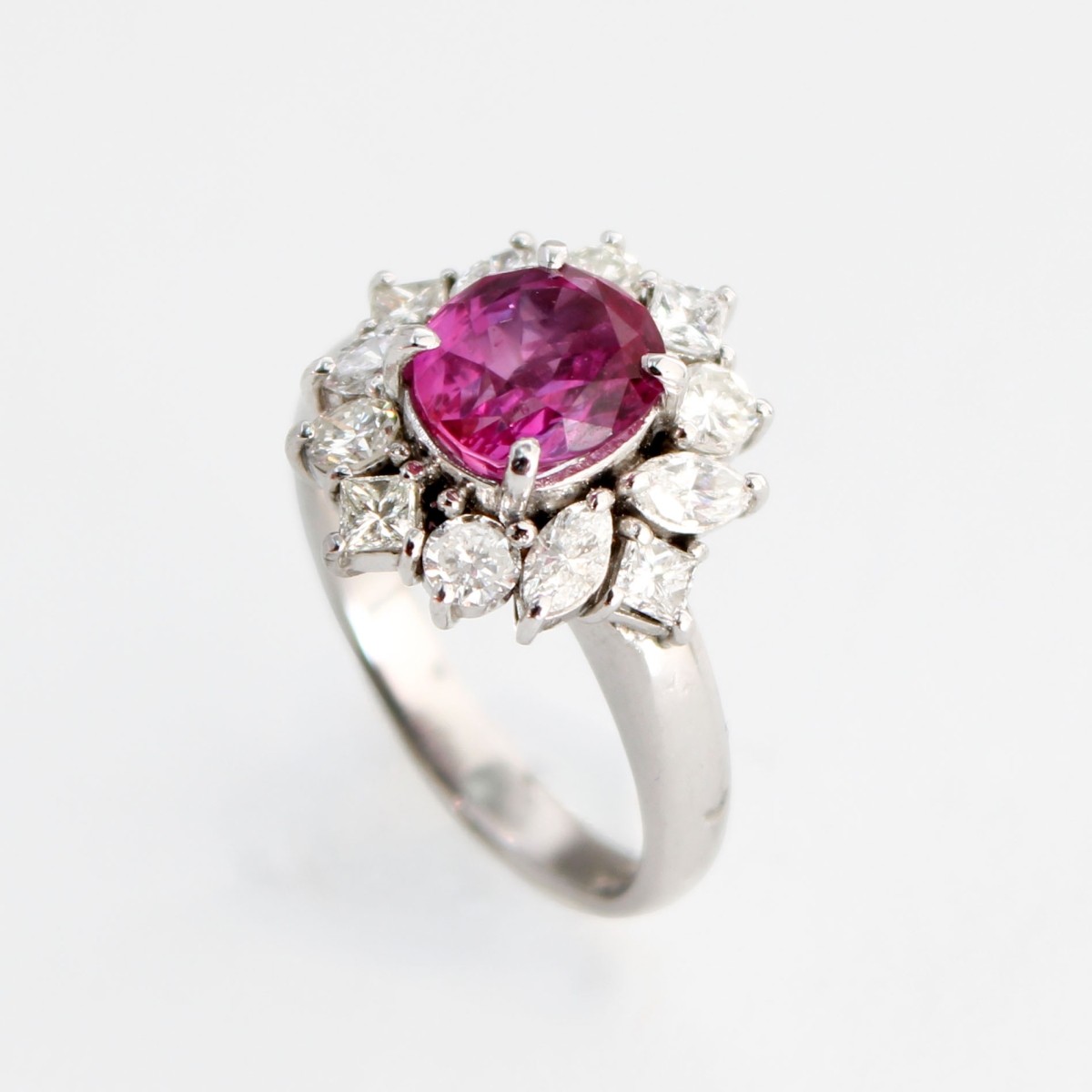 GIA Burma Ruby & Diamond Ring