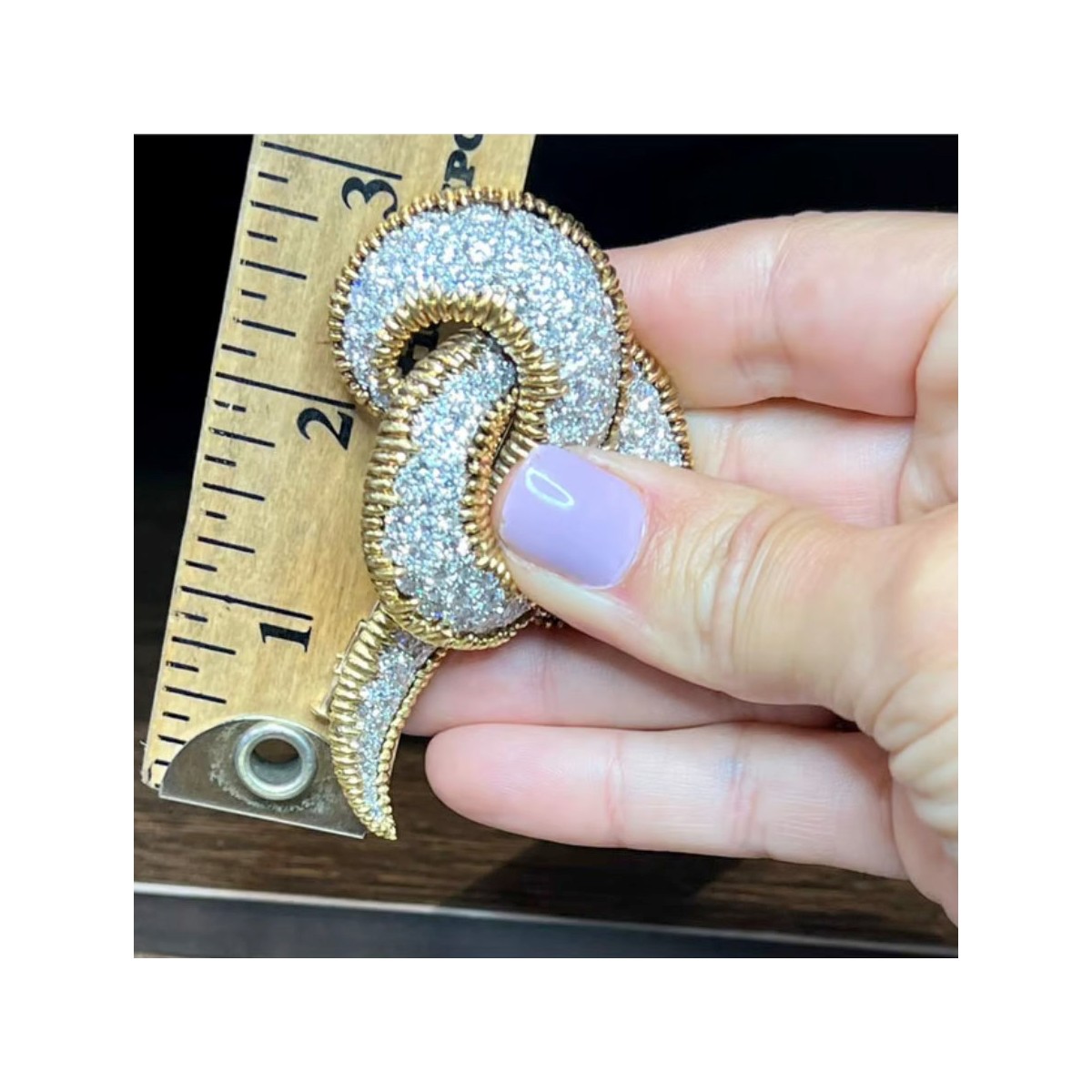Diamond, Platinum and 18K Brooch