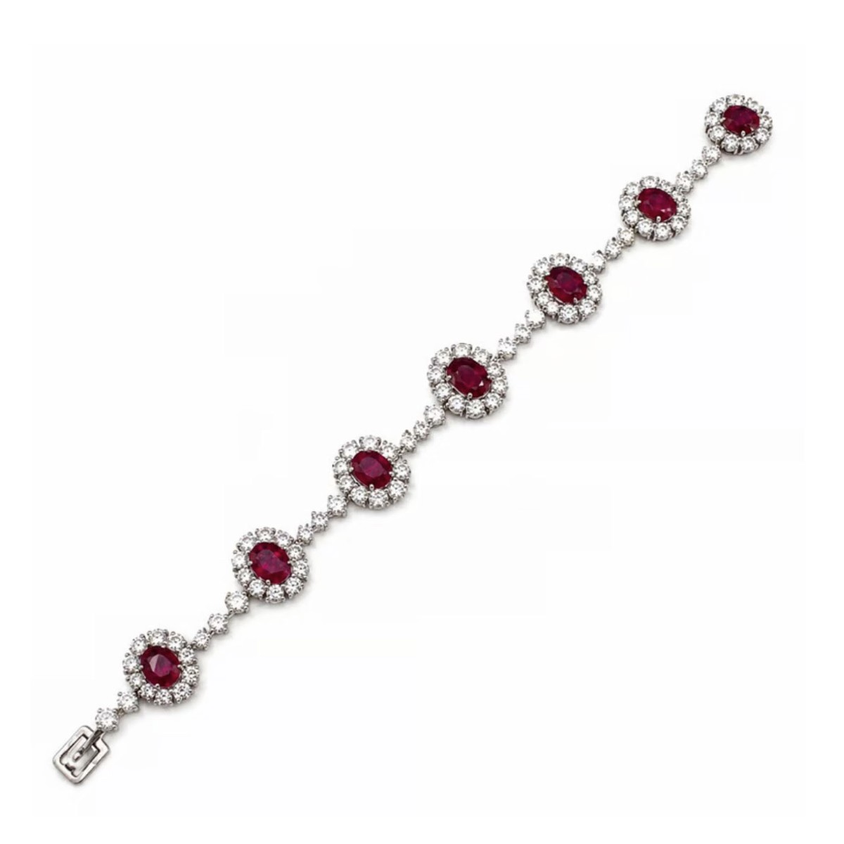 Ruby, Diamond and Platinum Bracelet