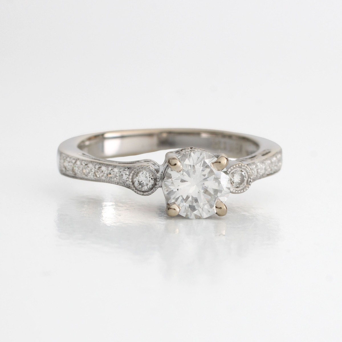 GIA Diamond and 18K Ring