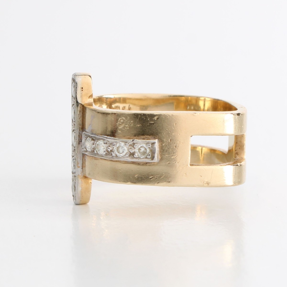 Hammerman Diamond and 14K Ring