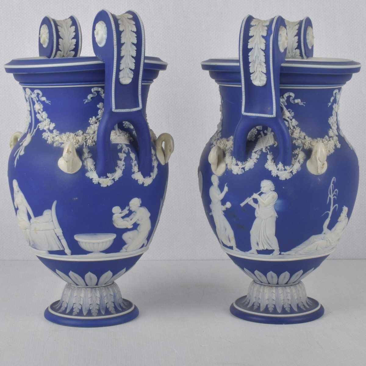 Rare Jasper Ware Wedgewood Vases-Urns