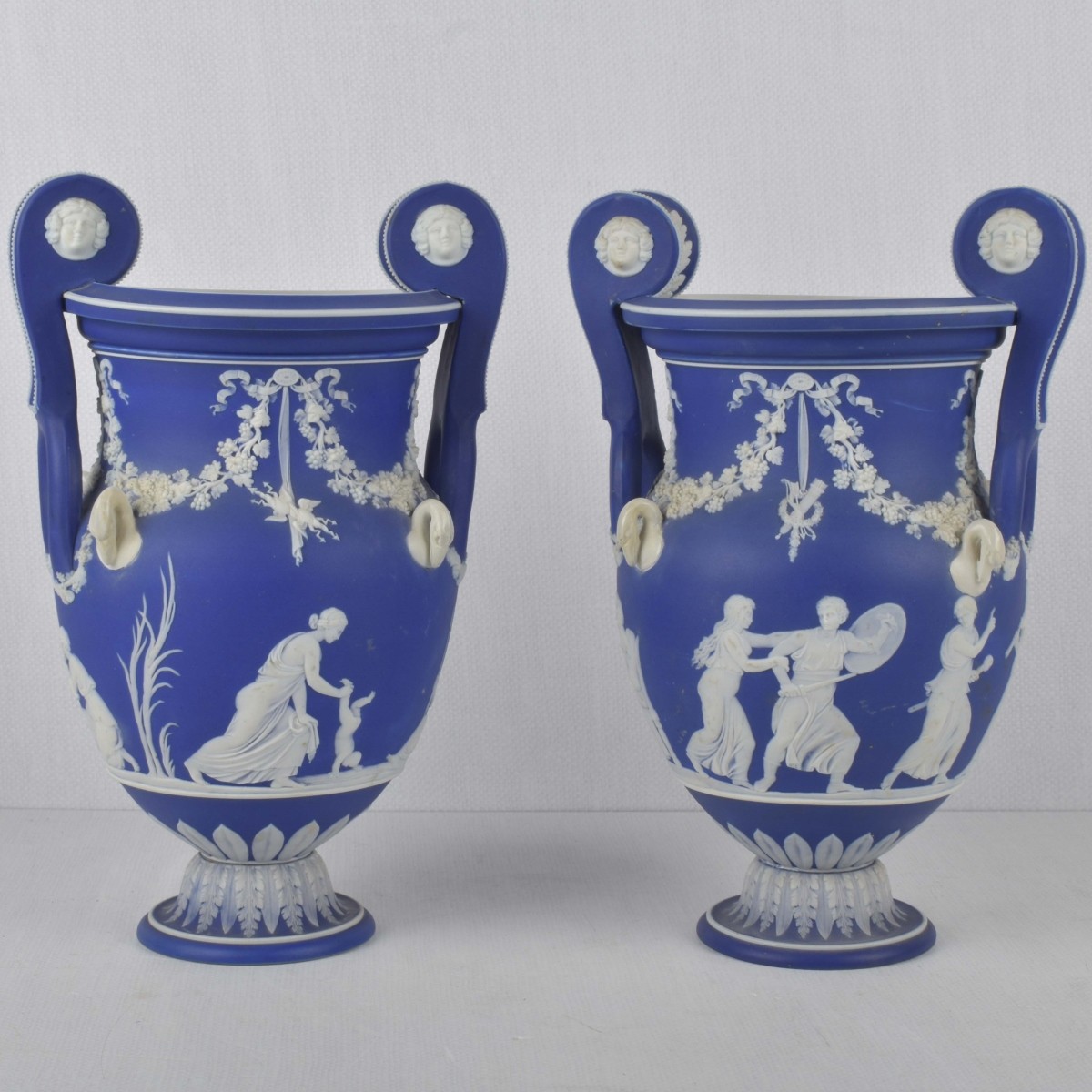 Rare Jasper Ware Wedgewood Vases-Urns