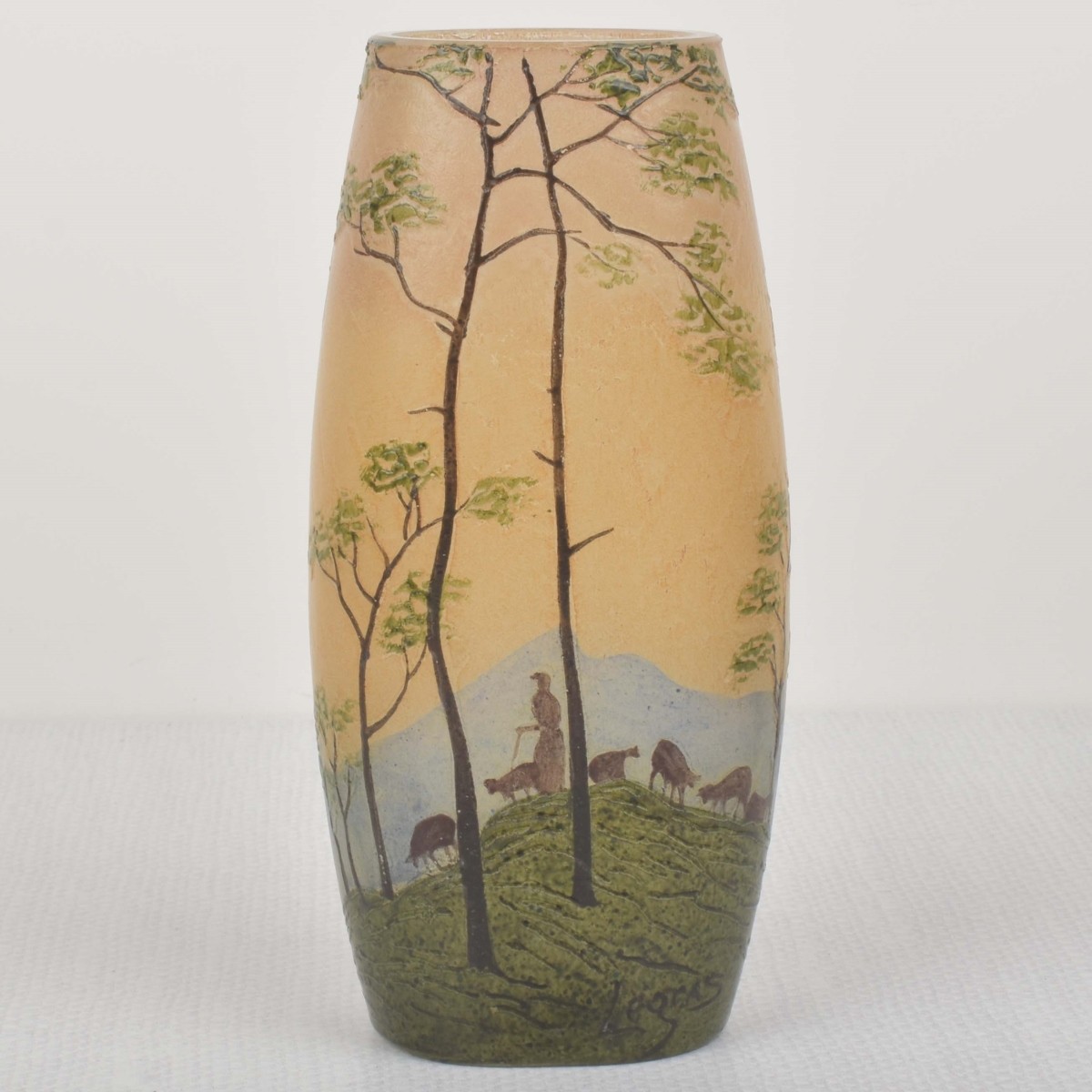 Legras French Landscape Vase