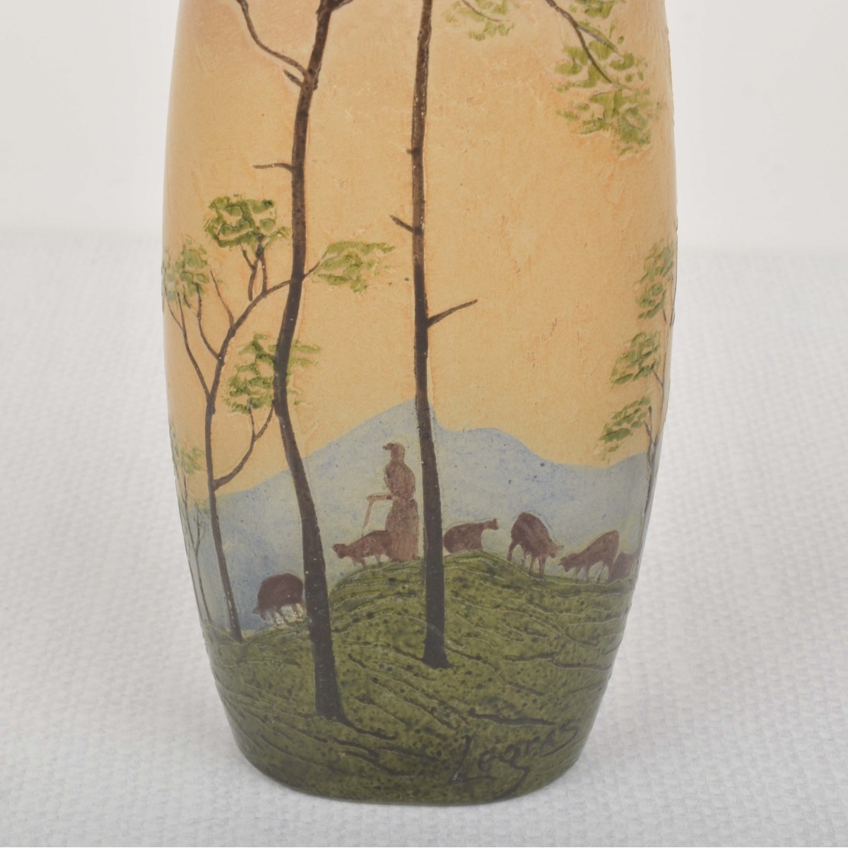 Legras French Landscape Vase