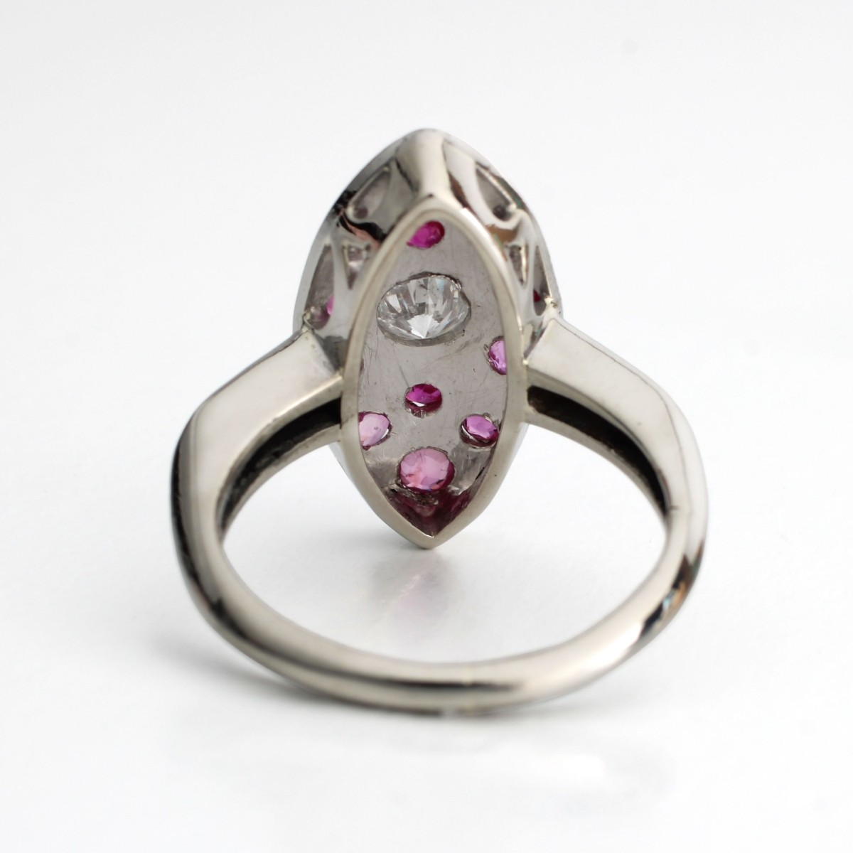 Deco Ruby Diamond and 14K Ring