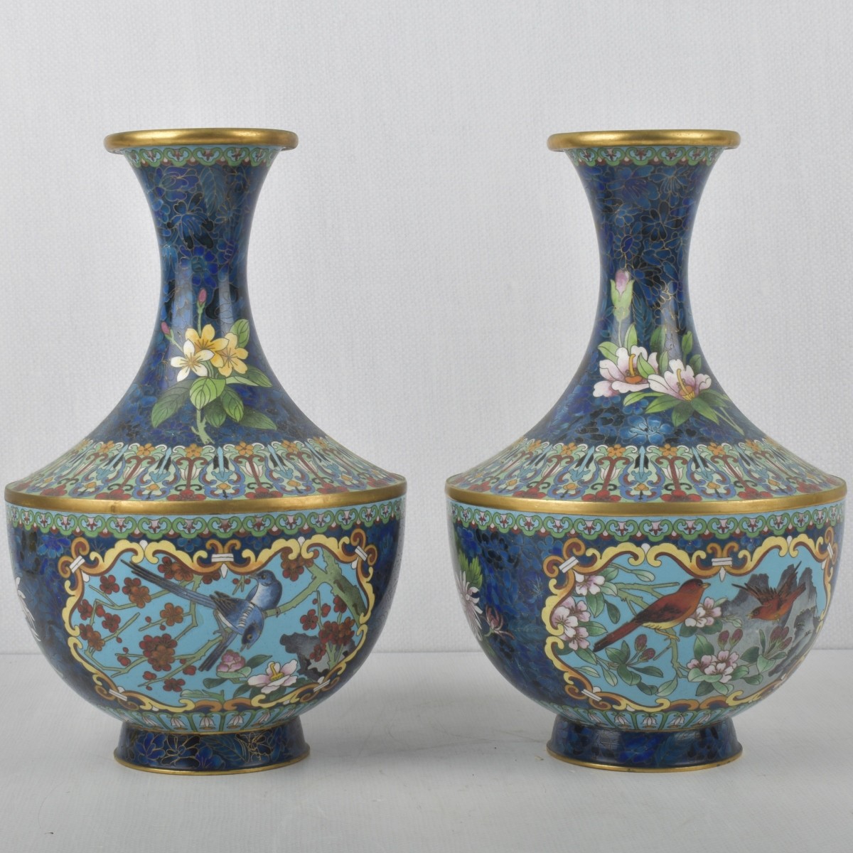 Vintage Chinese Cloisonne Vases