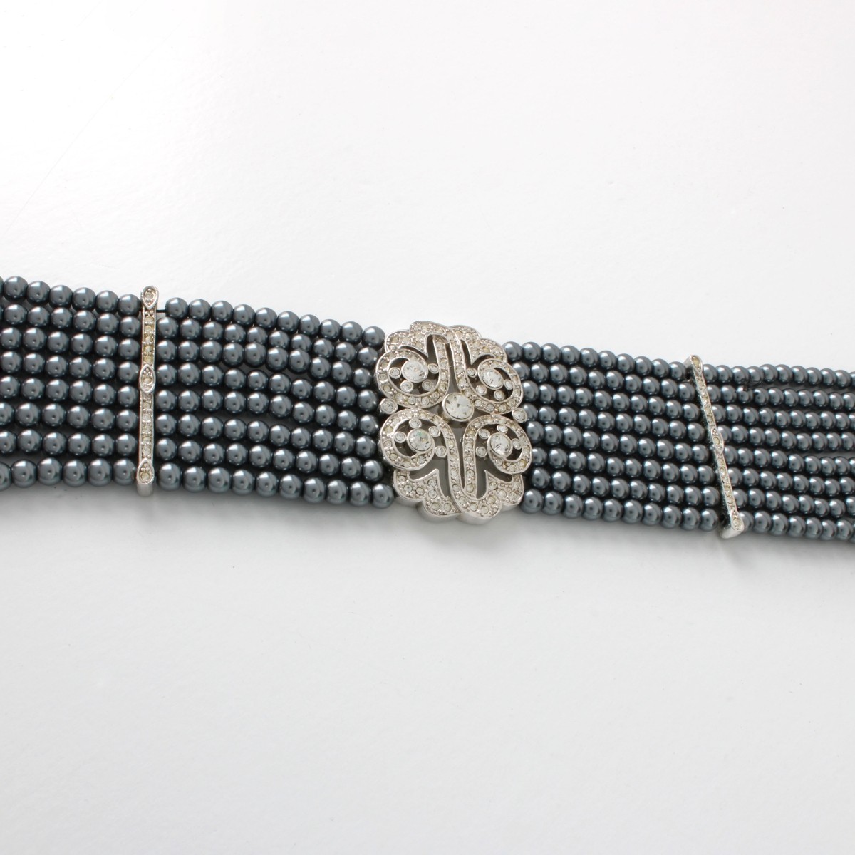 Pearl and CZ Choker Necklace