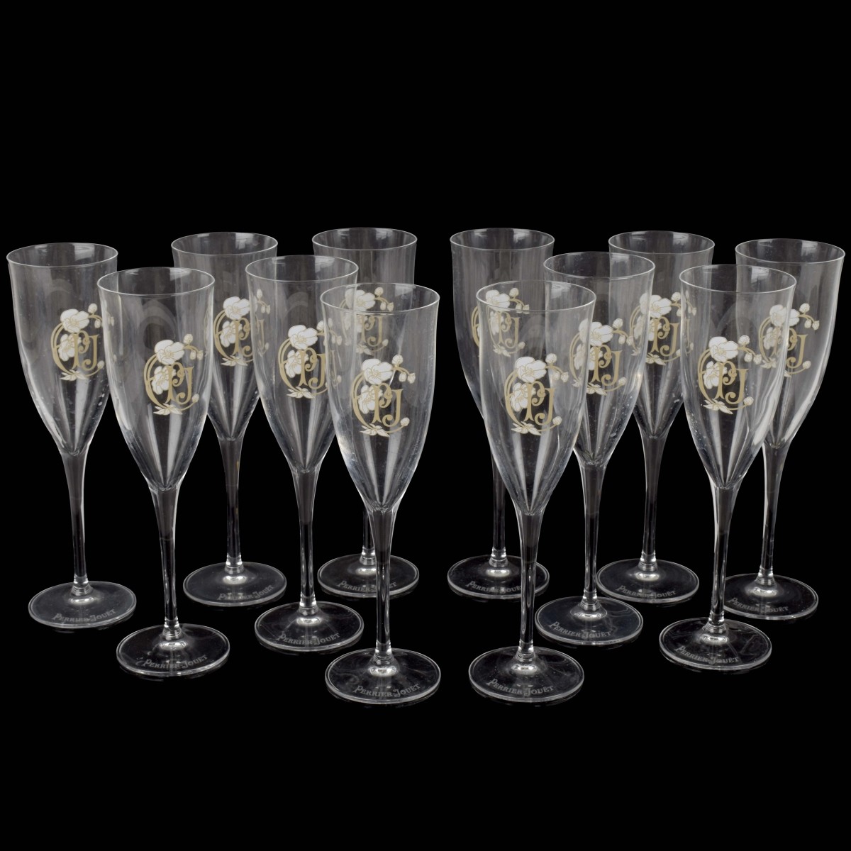 Perrier Jouet Crystal Flutes
