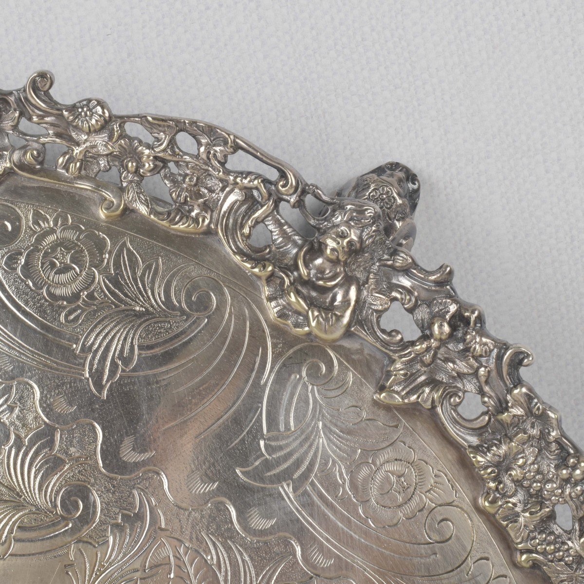 Engraved Foliate Salver