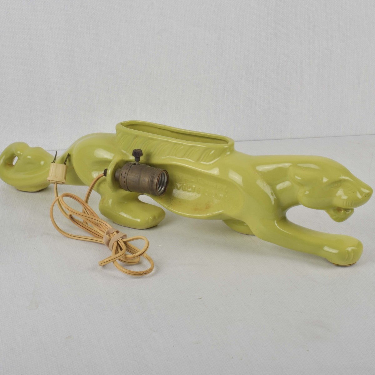 Mid-century Porcelain Panther Sculptures