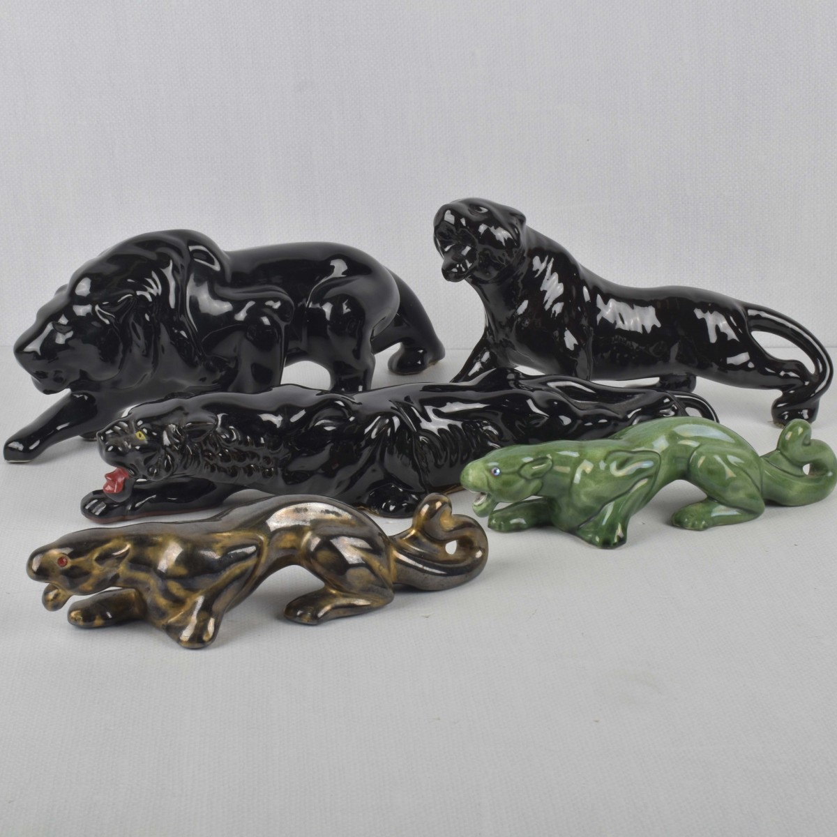 Mid-century Porcelain Animal Sculptures