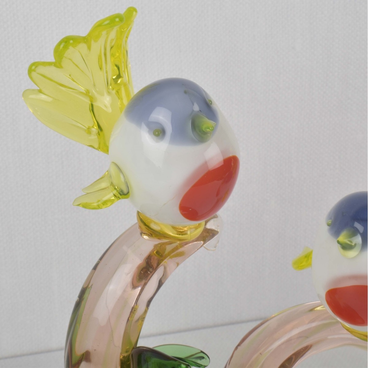 Murano Italian Three Bird Sculpture
