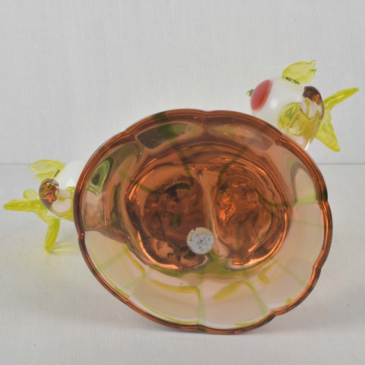 Murano Italian Three Bird Sculpture