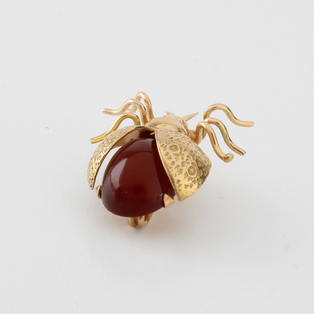 Carnelian and 18K Pin