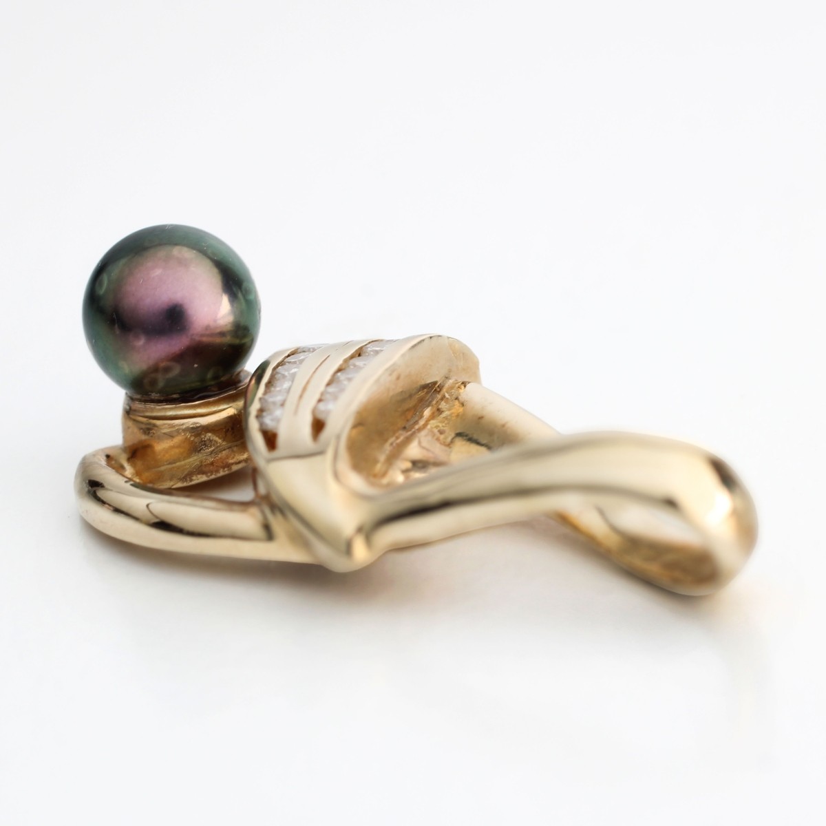 Pearl, Diamond and 14K Pendant