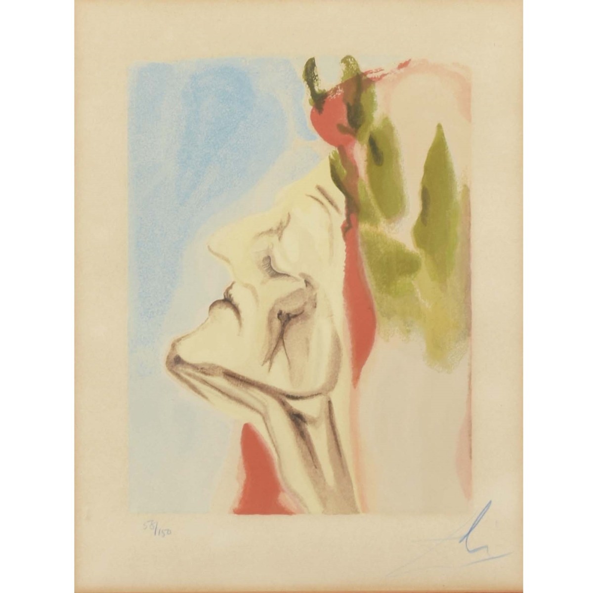 Attr to: Salvadore Dali, Spanish (1904-1989)